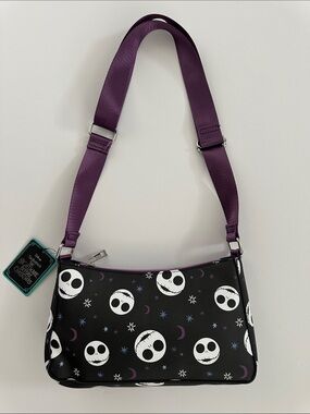 Nightmare Before Christmas Jack Skellington Purple Strap Shoulder Crossbody Bag